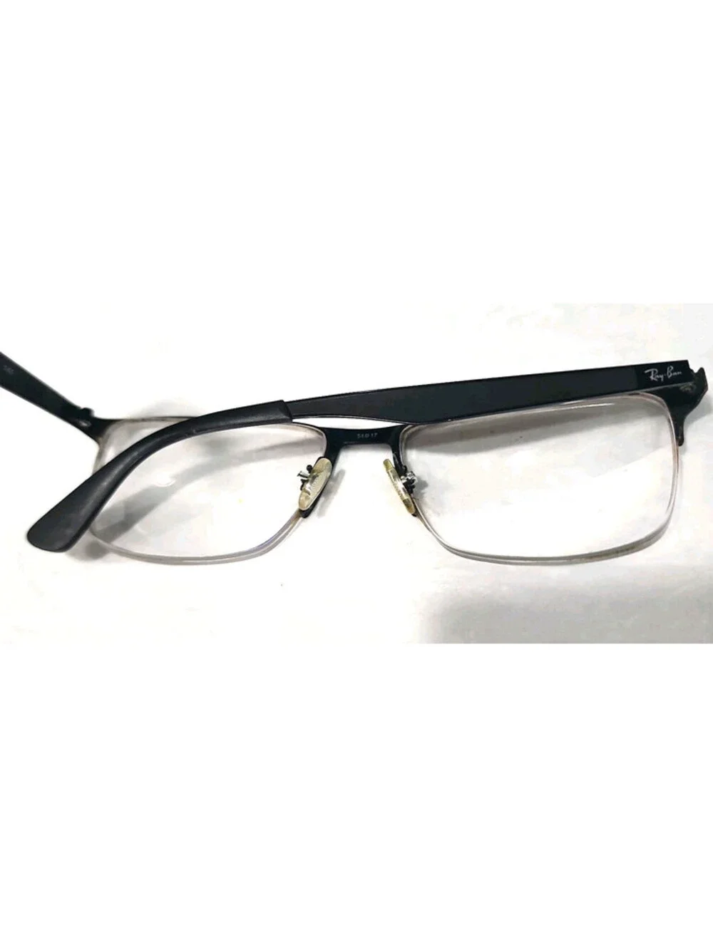 Ray Ban RB6335 2503 Black Metal Rectangle Eyeglasses Frame 54-17 145 VG
